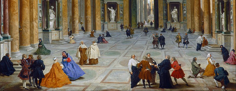 Panini painting of interior of the Pantheon. Public domain.
