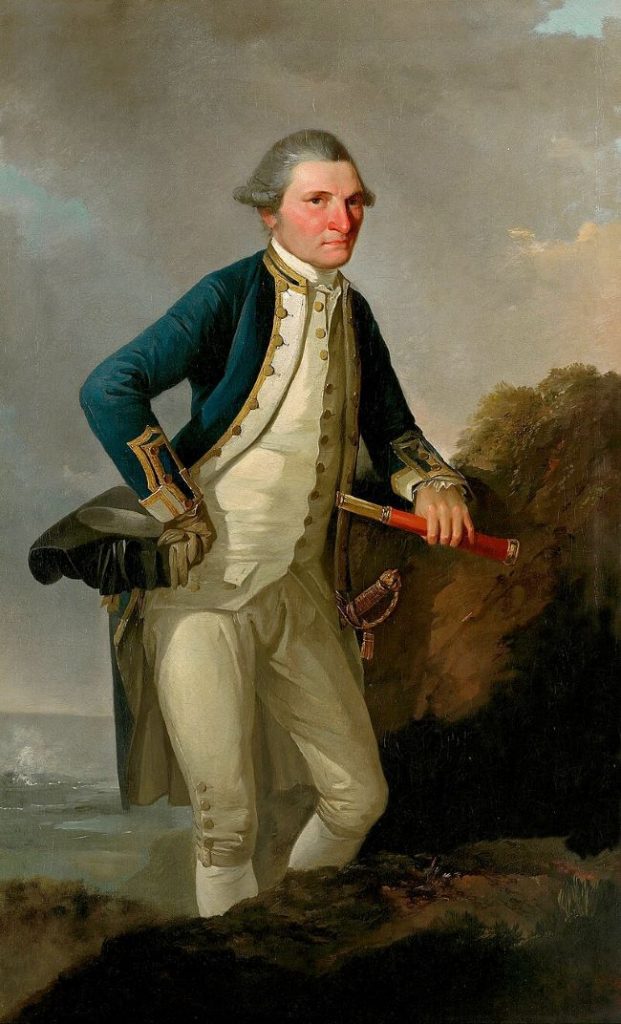 Captain James Cook in his navy uniform, 1780. Image: Public domain.