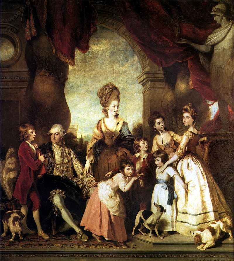 The 4th Duke and Duchess of Marlborough and their family by Joshua Reynolds, 1778. Image: Public domain.