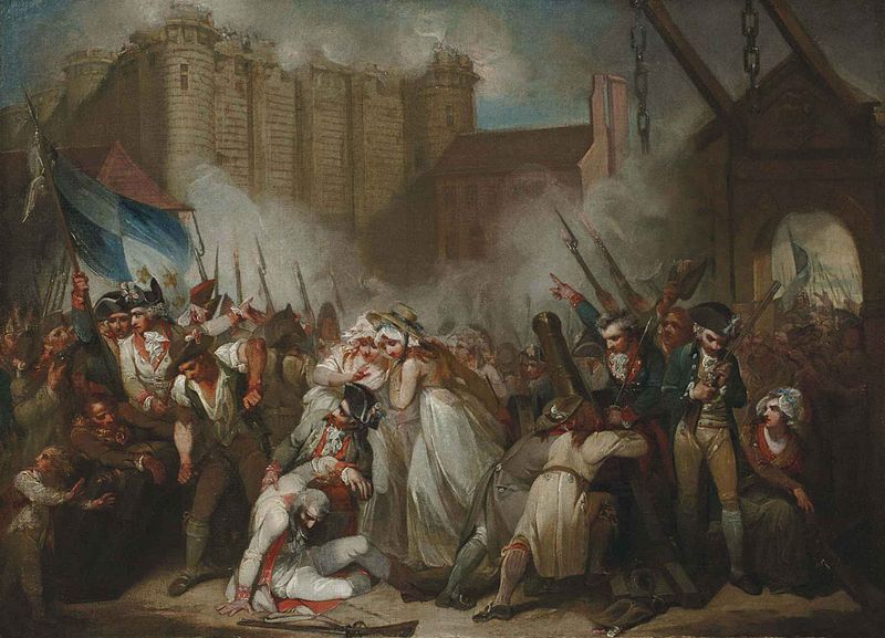 Henry Singleton's The Storming of the Bastille, 1790. Image: Wikipedia. Public domain.