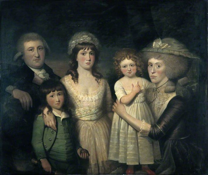 Renowned Georgian era writer and lawyer James Boswell and his family by Singleton. Image: Public domain.