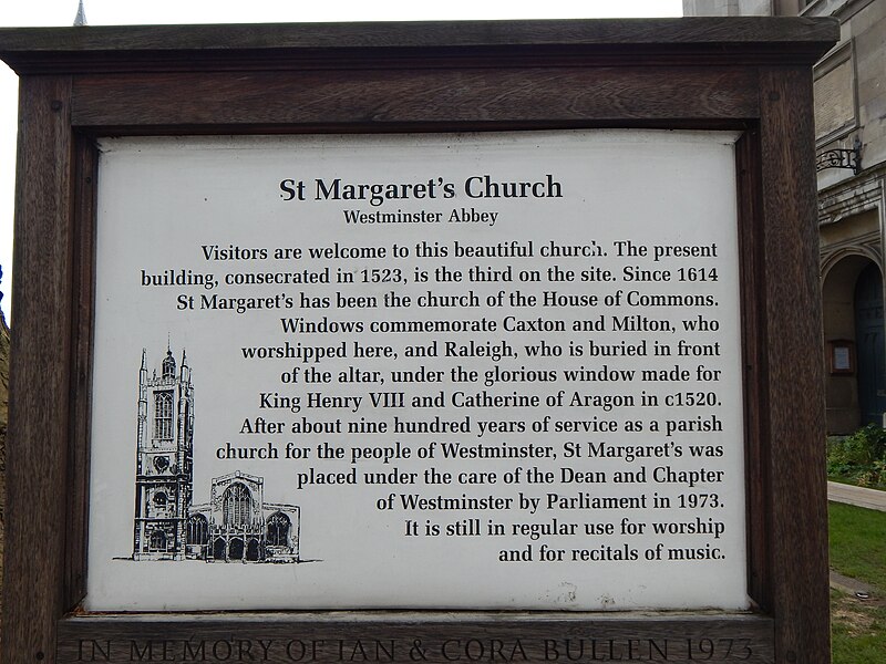 Ignatius Sancho married and was buried at St. Margaret's Church. Image: Wikipedia. Sandaru CC4.0.