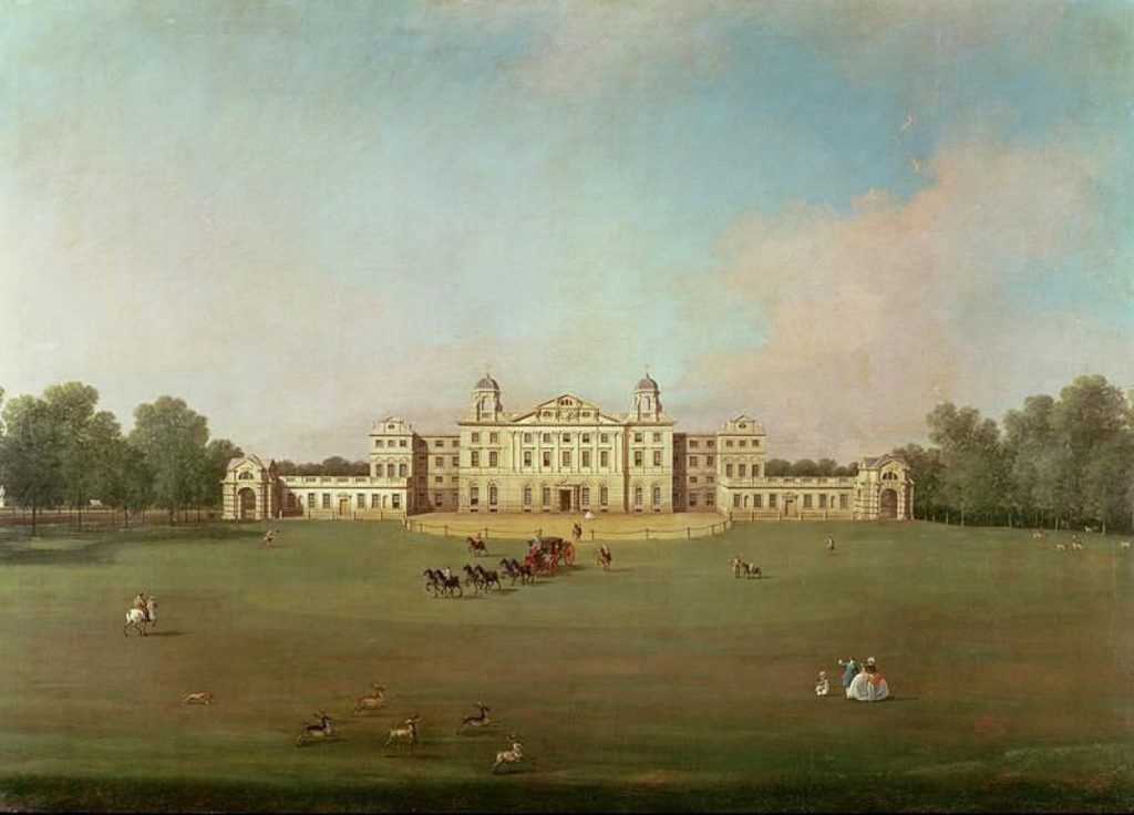 Badminton House and grounds by Canaletto. Image: Wikipedia. Public Domain.